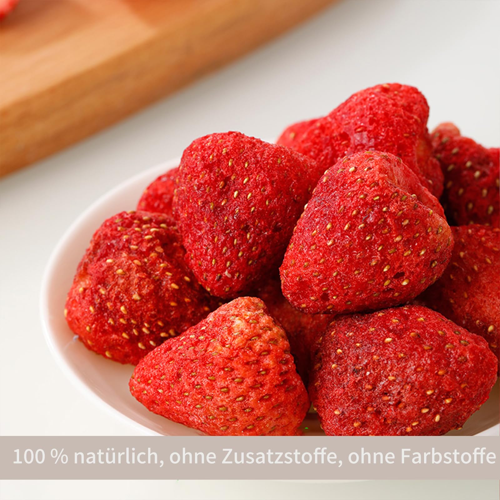 Fragole liofilizzate premium 110 g,Fragole secche congelate intere grandi,100% naturali,Senza additivi