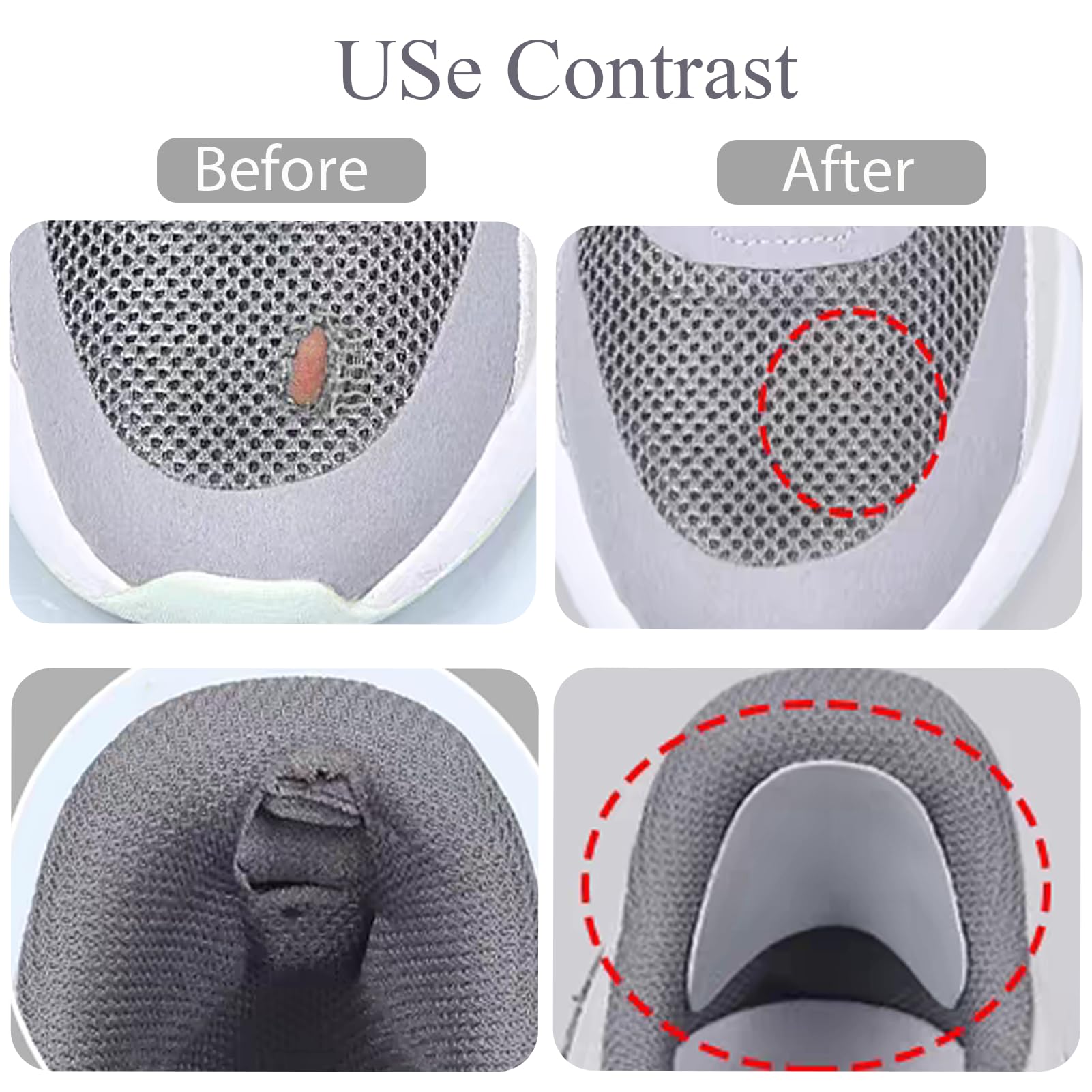 34PCS Parches de Reparación de Orificio de Talón, Almohadillas Microfibra para Zapatos, Talonera Adhesiva Antirrozaduras, Kit Protección Interior Zapatillas para Hombre Mujer Botas y Tacones