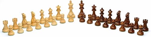 Miniatura 3 de Staunton Chessmen - Sheesham y boj con peso y pulido a mano con tamaño King de 2.5 pulgadas