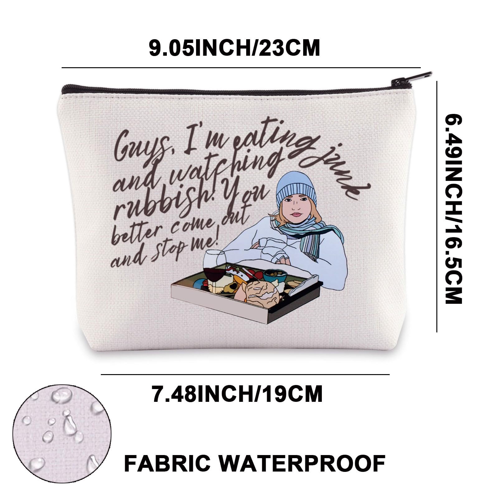 Holiday Movie Makeup Bag Amanda Woods Gifts I Am Eating Junk Watching Rubbish Rosehill Cottage Gifts (Guys i am Eating UK) - Image 2