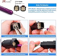 Vista 4 de JRready ST5253 - Herramienta de extracción de conectores de pines de 0.079 in, kit de herramientas de extracción de terminales de 0.118 in