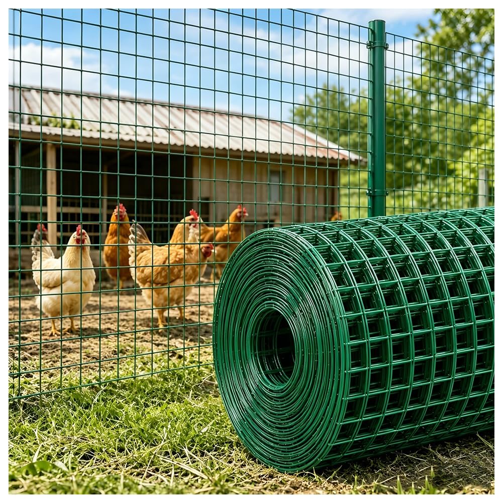 LXHELIVERY Welded Wire Mesh, Galvanized Chicken Wire Fencing, Garden Decorative Fence For Chicken Coop Barrier, Poultry Enclosures – Easy Cut(1.2x3m)