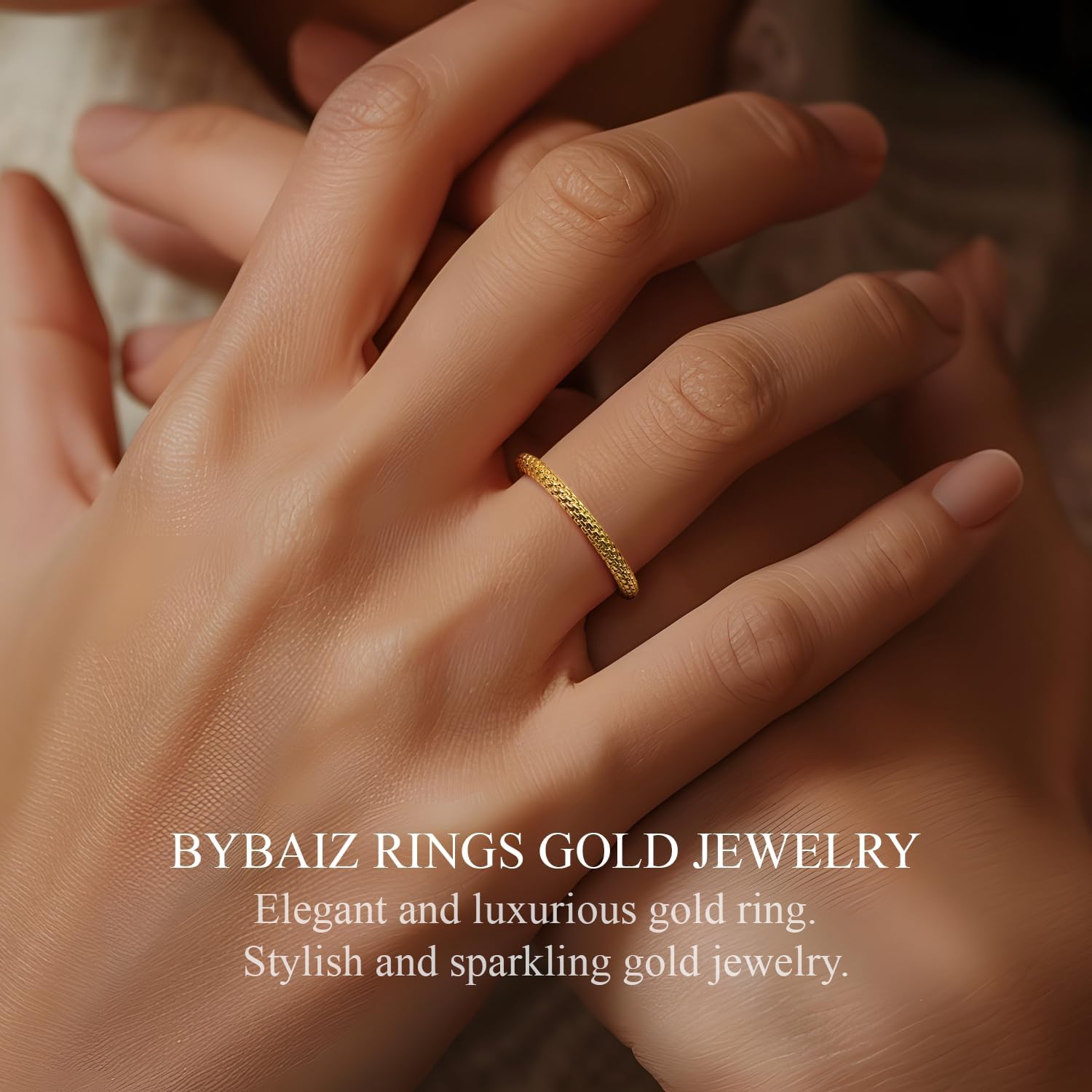 14K Gold Rings for Women Vintage Gold Rings for Women Non Tarnish Elegant Gorgeous Beauteous Statement Mens Rings 7