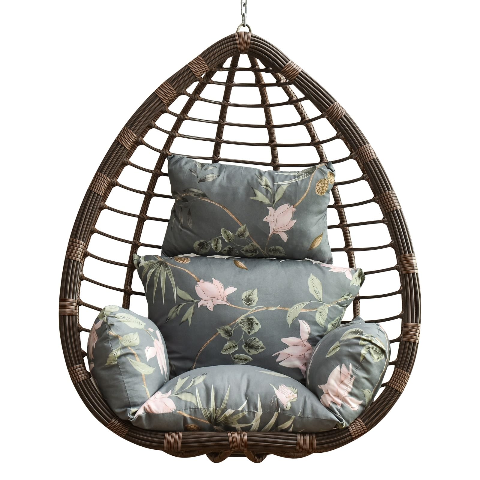 Cojín for Silla Colgante con Forma de Huevo, Grueso y Estampado, Desmontable, for Interior y Exterior.(Dark Green)