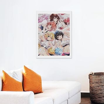 ダイヤモンドアート 彼女、お借りします ポスター DIY絵画 刺しゅうキット 大人向け 壁掛け アートパネル アートポスター イラスト 装飾 ウォールアート 壁飾り 新築お祝い プレゼント かわいい セクシーなアニメ柄 12x16