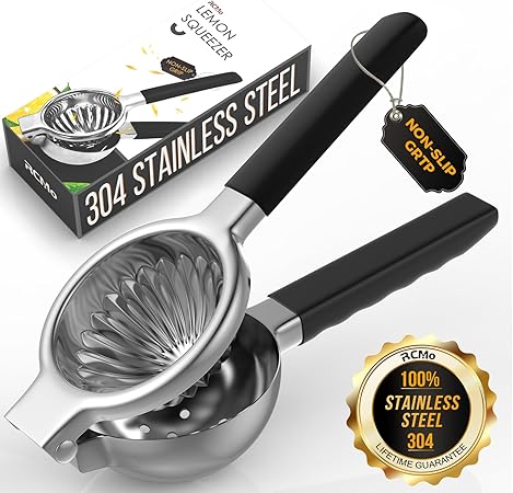 Stainless Steel Lemon Squeezer - Metal Citrus Juicer - Lime