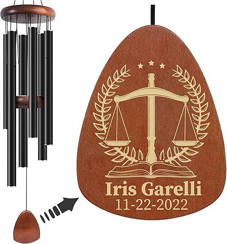 Miniatura 10 de Carillón de viento de aluminio grande personalizado para militares para crear un ambiente zen, adecuado para exteriores, jardín, decoración