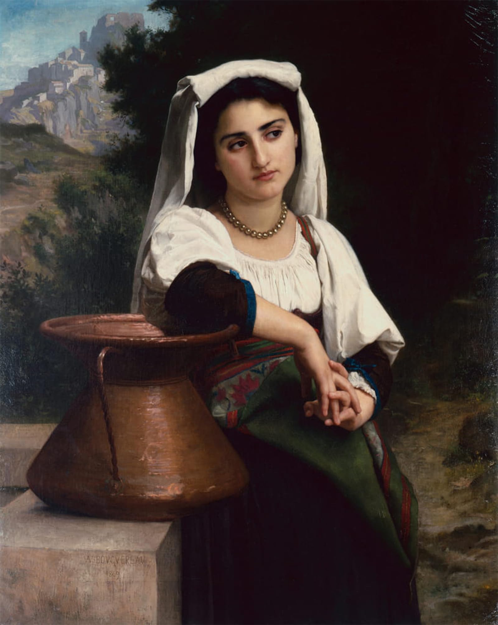 Cuadro de La Lotta de William Adolphe Bouguereau lienzo clásico para salón sofisticado 5