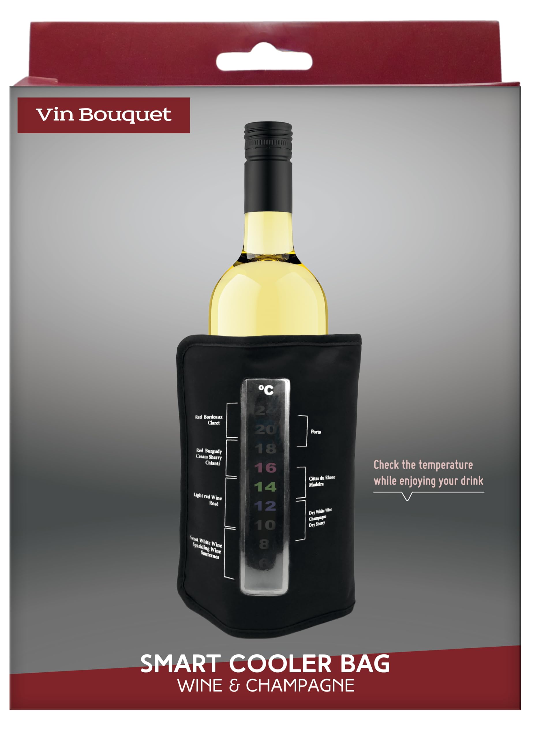 Housse Isotherme Vin Bouquet - Étui En Gel Réutilisable Pour Bouteille | Garde Le Vin Frais Sans Glaçons
