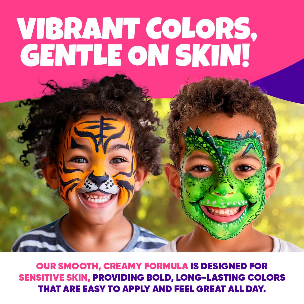 Blue Squid Face Painting Kit for Kids – 120g/4.23oz Face Paint Kit Palette, Stencils, 12 Colors - Safe for Sensitive Skin, Non Toxic Face Painting Kit Professional - Kids Party & Halloween Makeup Kit - Image 7