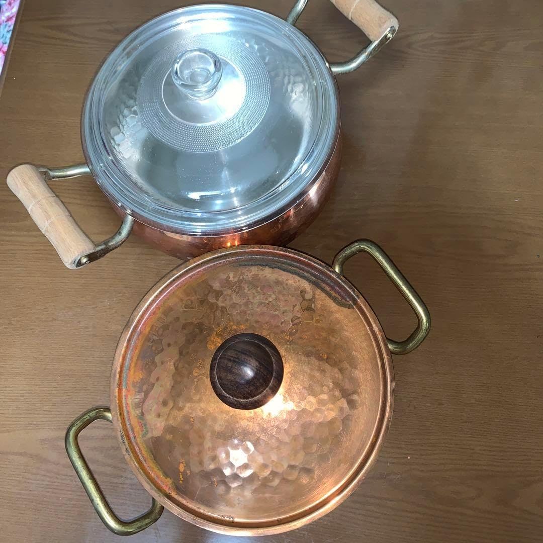 フランス製 銅両手鍋 フライパンセット 銅鍋 両手鍋 2点セット フランス製