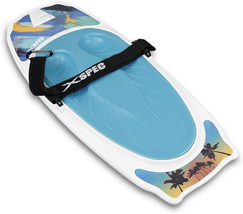 Miniatura 7 de Xspec Rodillera con correa de gancho para rodilla, surf, barco, waterboarding, arrodillarse con superficie de espuma acolchada para niños, Blanco