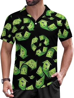 Recycling Logo Recycle Symbol Earth Day Men's Short Sleeve Polo Shirts Athletic Golf Shirt Casual T-Shirt