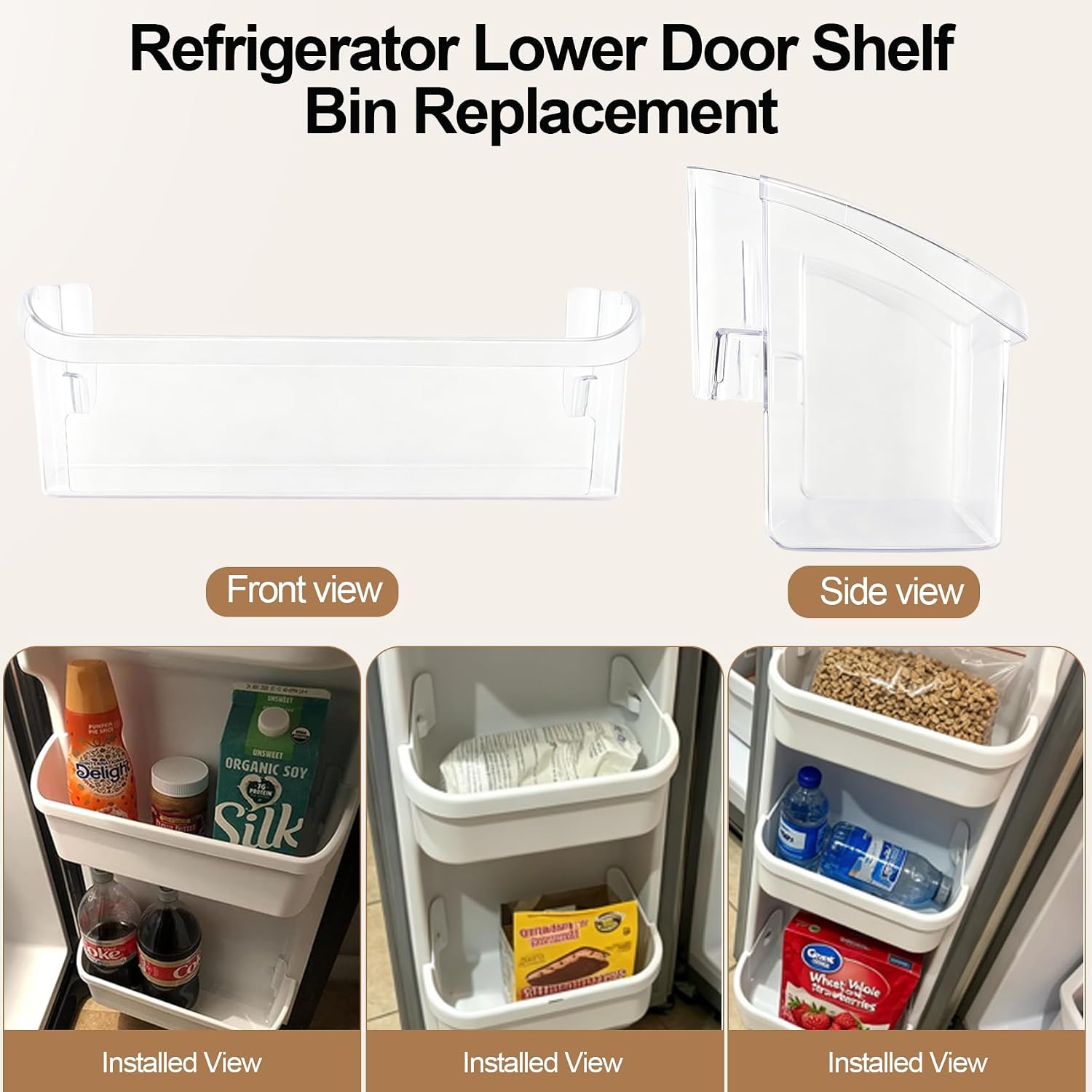 FFSS2615TE3 LFSS2612TF4 Refrigerator Door Lower Shelf Bin for Frigi-daire | FFSS2615TP4 FFSS2615TS1 FFSS2625TS0 FGSS2635TD0 FGSS2635TF0 LFSS2612TE0 LFSS2612TP3 FGHS2631PF5A LGHX2636TFB DGHX2655TFC