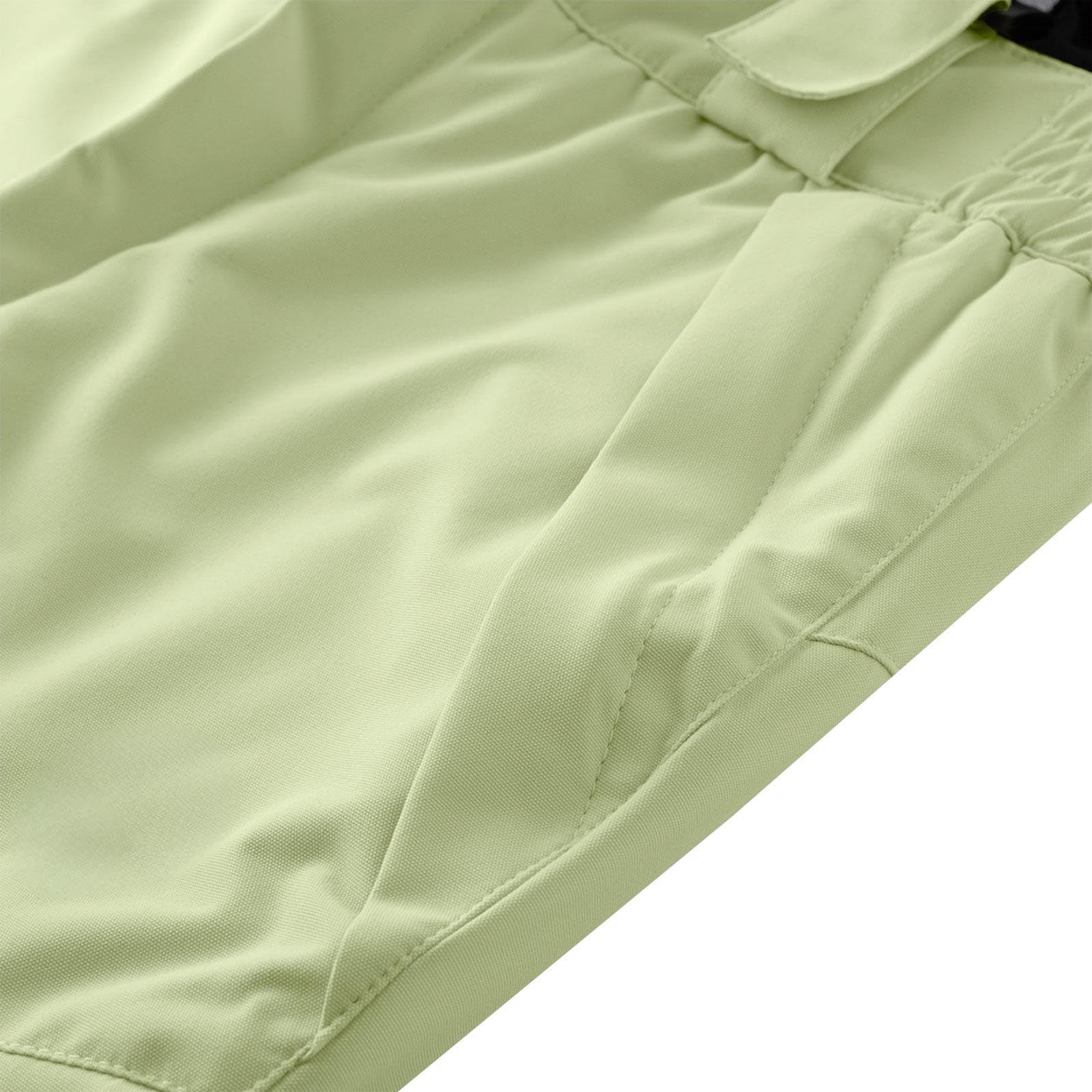 Generisch Pantalon de ski imperméable pour fille et garçon - Pantalon de ski coupe-vent - Salopette doublée - Chaud - Pantalon de neige - Pantalon d'extérieur pour enfants de 6 à 16 ans