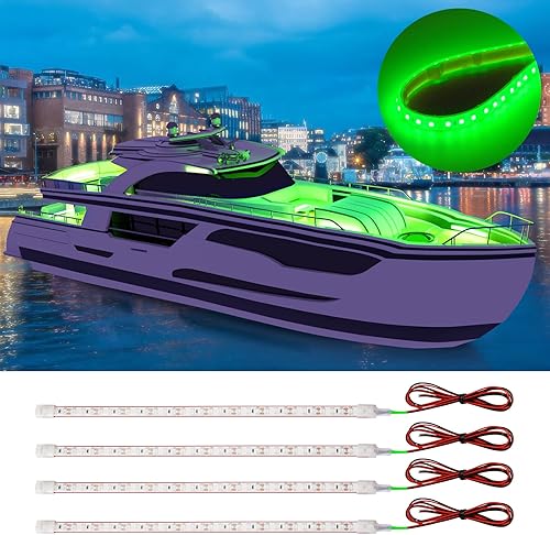 DUOFU365 Tira de luz LED para barco, 12 V, impermeable, para interior de barco marino, cortesía, cubierta, luces de navegación cortables para