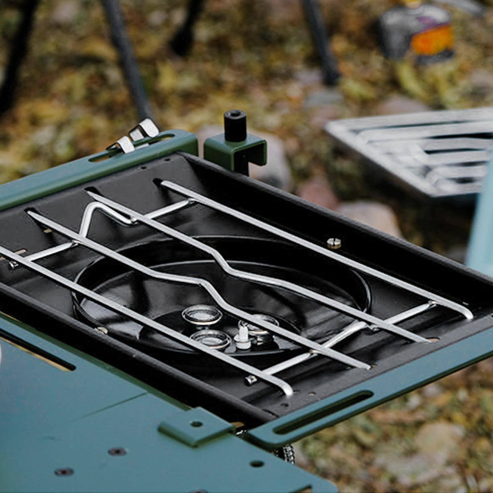 Piekarnik Turystyczny Grill z Palnikiem Przenośnym do Gotowania | Wielofunkcyjny Palnik Turystyczny do Gotowania na Zewnątrz, Akcesoria do Karawaningu i Kempingu