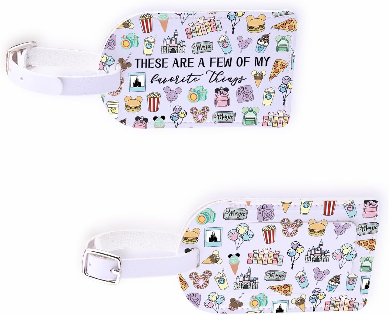 Fairytale Fans Luggage Tag Vacation Trip Gift Mouse Ice Cream Bag Tag Magic Snacks Mouse Ice Cream Lover Gift (Things-tag)