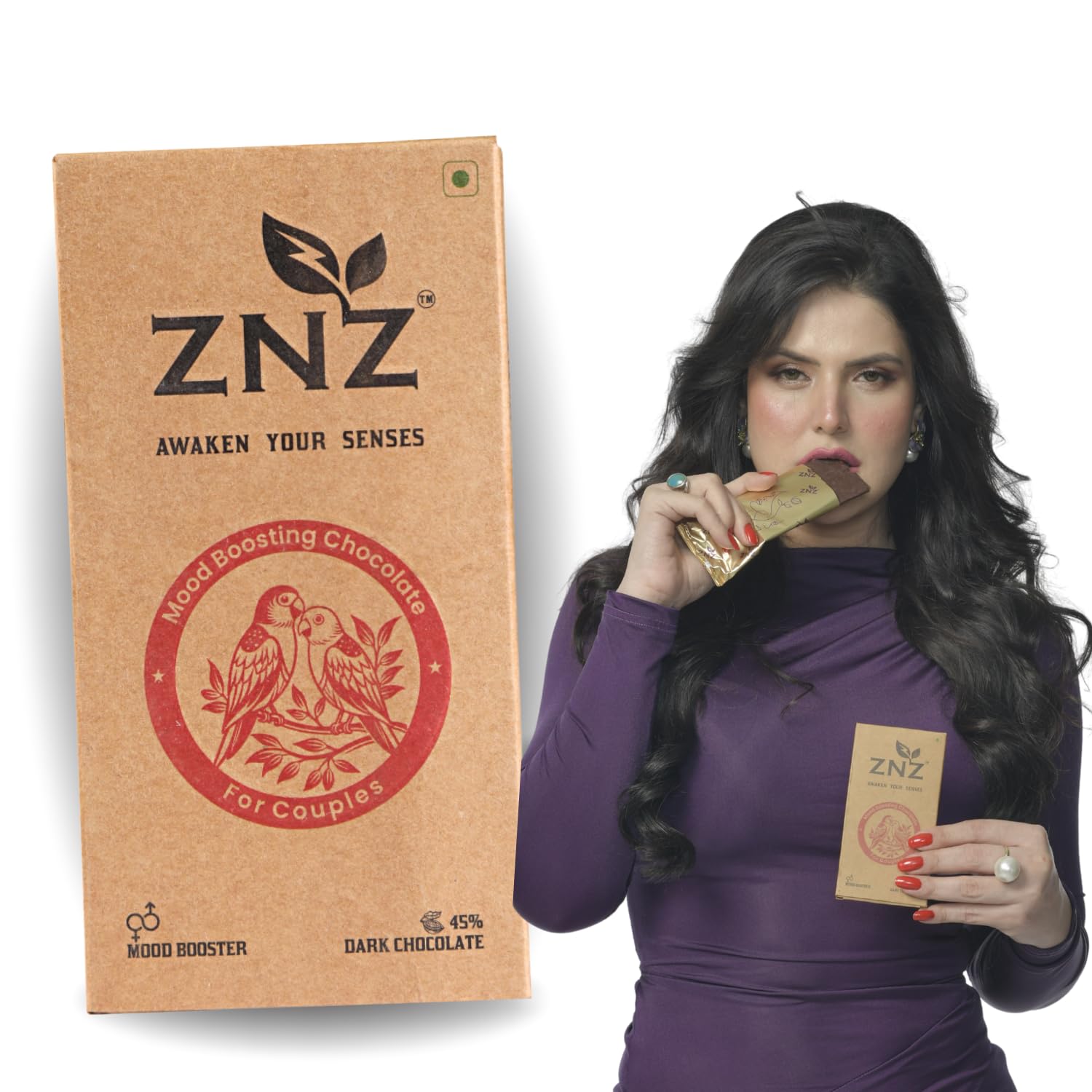 ZNZ Dark Chocolate | Best Gift for Men & Women | Everyday Gifting Option | Ideal for Birthdays, Anniversaries & Special Occasions | Vegan & Gluten-Free Delight | Pack of 1