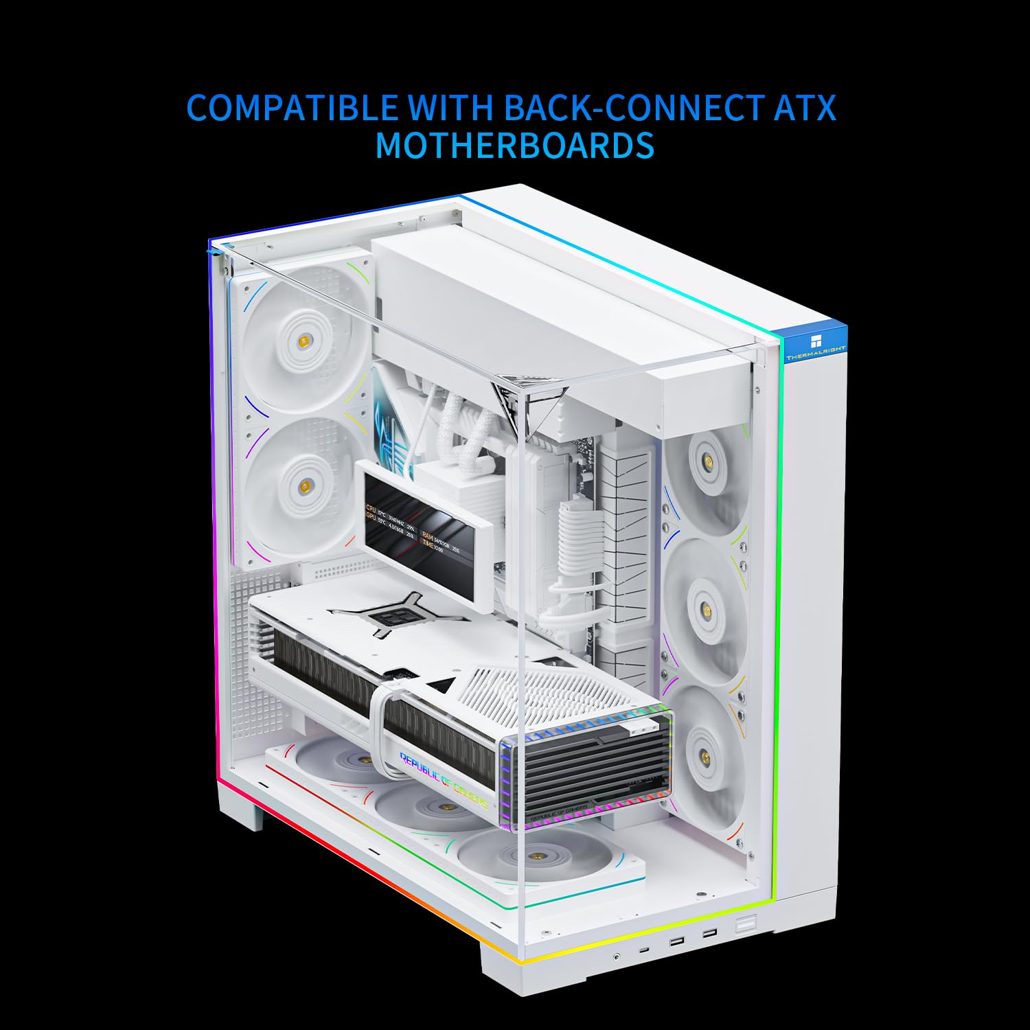 Thermalright PCケース 本体 RGBファン搭載 Amazon.co.jp: Thermalright A70 ARGB ホワイト ATX ゲーミングケース