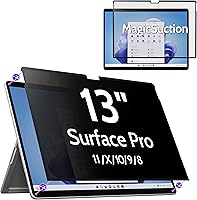 Vista 23 de MagicSuction™ - Pantalla de privacidad para Surface Go 4/3/2/1 de 10.5 pulgadas, protector negro antiespía extraíble, filtro de luz azul
