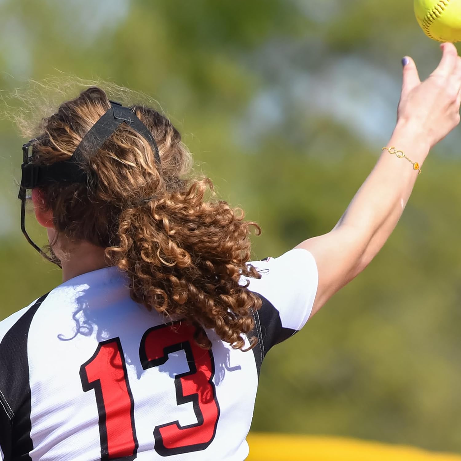 Soccer/Softball/Volleyball/Football/Basketball Infinity Bracelets for Girls Women,14K Gold Plated Sport Accessories Birthday Gifts for Women Mom Girls - Image 2