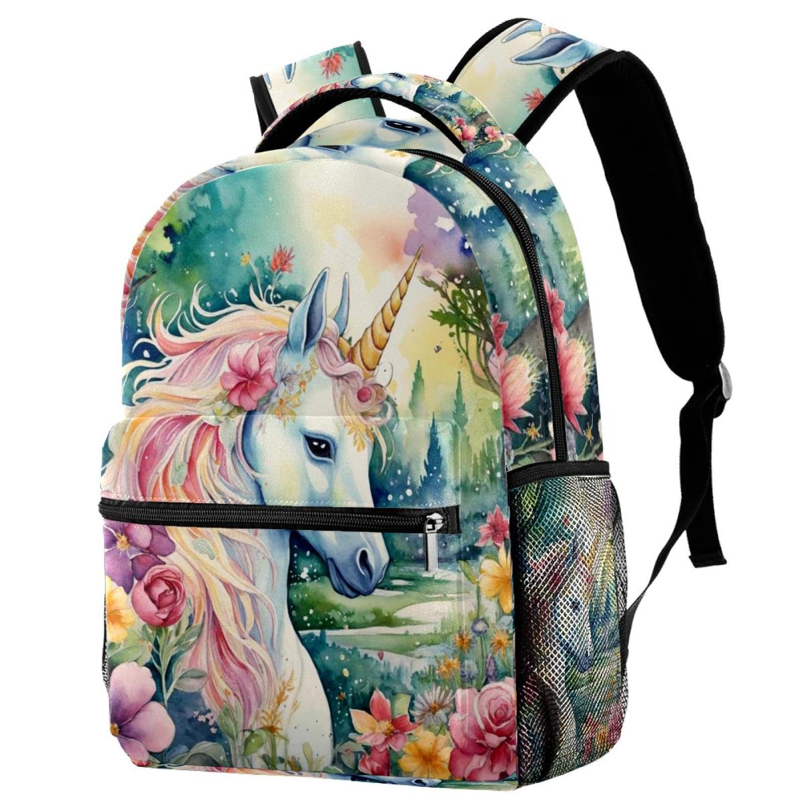 Sac à dos licorne pour enfants grand sac d'école multicolore junior
