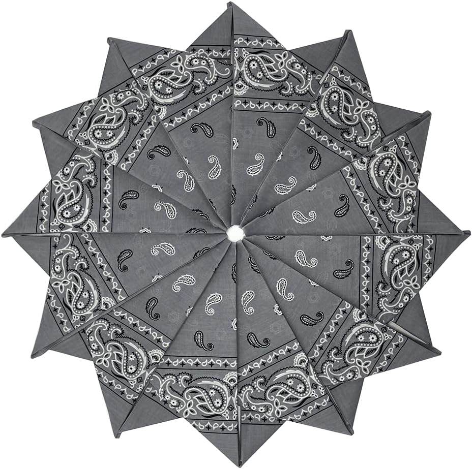 HankieWorldBandanas 6 pack 12 pack 22 inch Cotton Paisley Kerchiefs for Men and Women