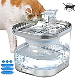Fontaine à Eau Chat sans Fil, 2L Distributeur d'eau pour...
