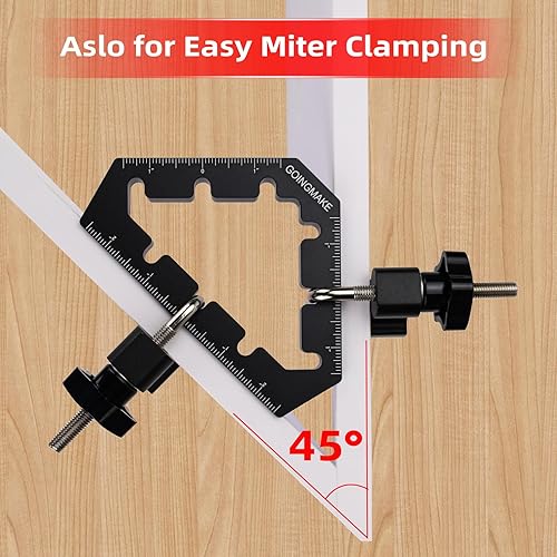 Miniatura 5 de Abrazaderas de esquina para herramientas de carpintería, abrazaderas de 45 y 90 grados, cuadrados de posicionamiento de aleación de aluminio,