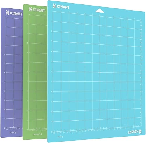 Alfombrillas de corte de 12 x 12 pulgadas para Cricut Maker 3MakerExplore 3Air 2AirOne (estándarligerofuerte, 3 alfombrillas), alfombrilla de corte