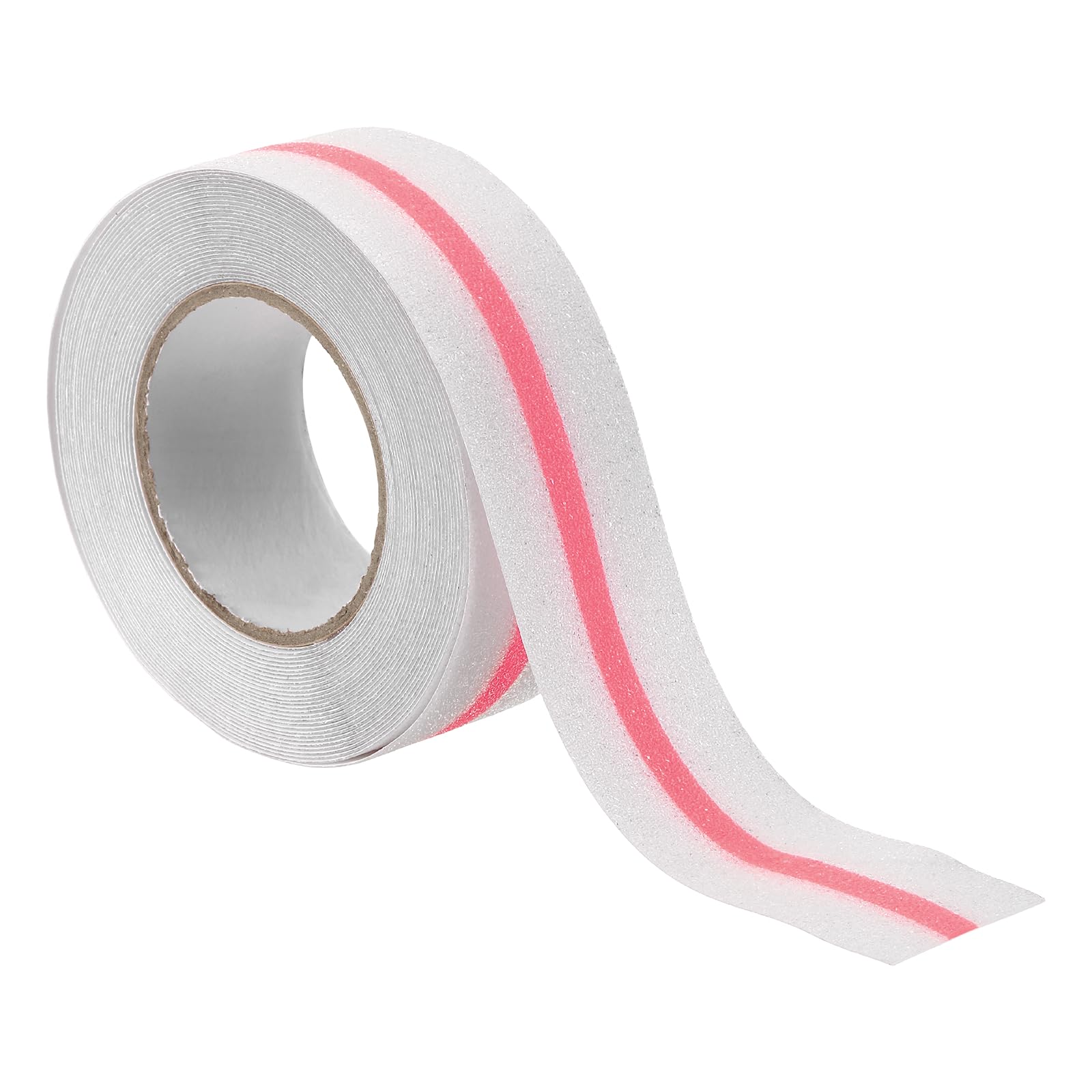 sourcing map 5cm x 10m Anti Slip Traction Tape, Clear Grip Tape with Pink Glow, Waterproof Non Skid Strips for Indoor or Outdoor Stairs Steps, and Other Smooth Surfaces
