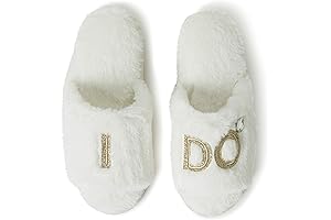 Women's 'I Do' Crew Slippers- Embroidered Wedding Night Essentials for Brides