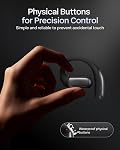 SHOKZ OpenFit Pro Open-Ear True Wireless Earbuds with Open-Ear Noise Reduction, Optimised for Dolby Atmos, Deep Bass, 50H Playtime, AI-Powered Clear Calls for Work, Sport, Bluetooth 6.1, IP55, Black
