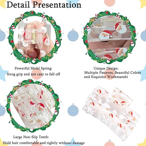 Miniatura 10 de Pinzas cuadradas para el cabello de Halloween, pinzas de garra de tiburón ahuecadas negras, horquillas con bonito diseño de fantasma, accesorios