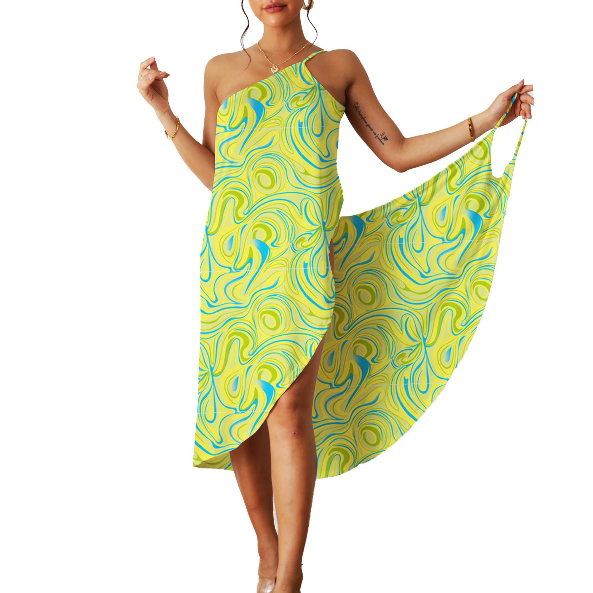 ATRACTIVOLL Mujer Cubre de Traje de baño, Bikini Cover Up, Vestido de Playa Verano, Suelto Beachwear Sexy