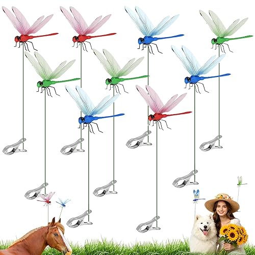 9 PCS Dragon Fly Clips for Bugs Repellent, Dragonfly Clip