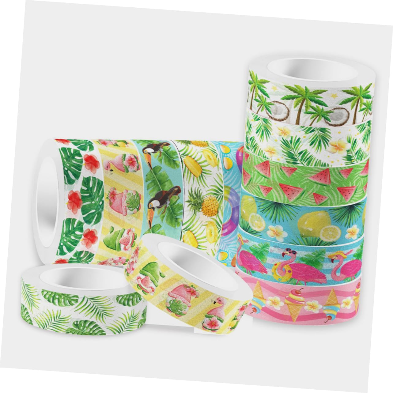 48rotoli Washi Tape Decorativo Per Scrapbooking Nastro Adesivo Per Artigianato Stile Unico Materiale Sicuro e Facile Da Usare Per Decorare Diario e Regali