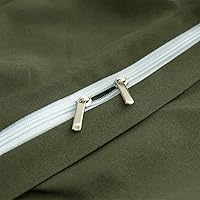 Vista 7 de Jane yre Funda de edredón verde Queen 100% microfibra cepillada de 3 piezas, tamaño Queen, funda de edredón verde oscuro, 1 funda de edredón + 2