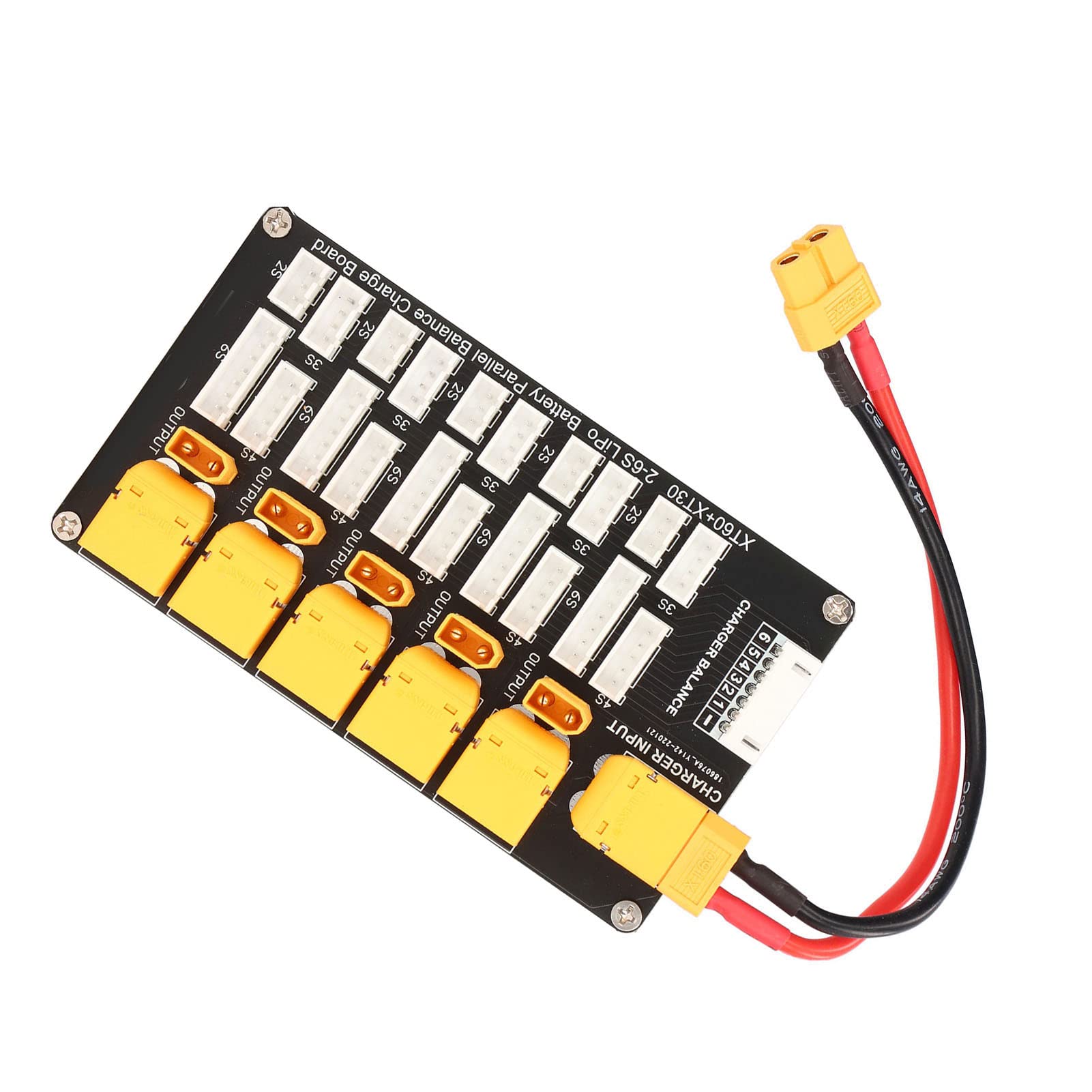 Wakects Równoległa Płyta Ładująca, Multi 2-6S Lipo Akumulator, XT60 XT30, Obsługuje 5 Akumulatorów, Kompatybilna z Ładowarką IMAX B6, Q6 Pro, D2, T8