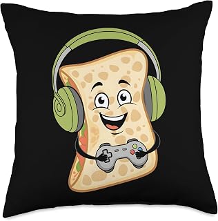 Crunchwrap Gaming Throw Pillow
