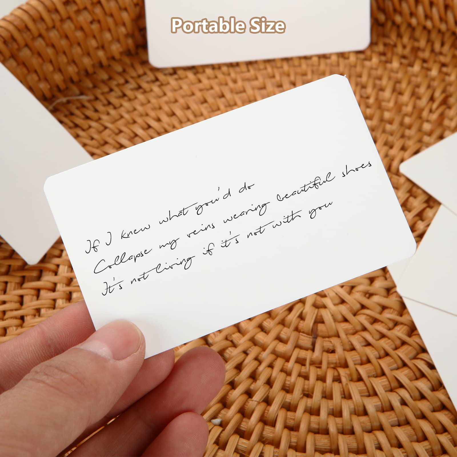 AKOLAFE 800 Pezzi Bianca Carta Kraft 89x54 mm Tarjetas De Papel Kraft Alta Qualità Biglietti da Visita Carte di Carta Kraft Fai Da Te Carta di Messaggio Vuoto Per Fai Da Te, Apprendimento, Memoria