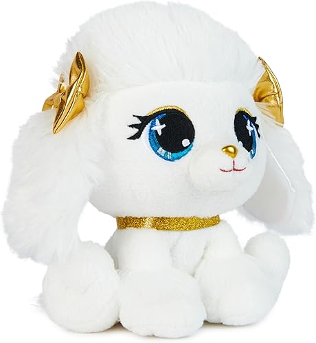 Miniatura 2 de P.Lushes - Peluches de moda de diseñador, cachorro caniche Catalina Monroe de alta calidad, color blanco y dorado, 6 pulgadas