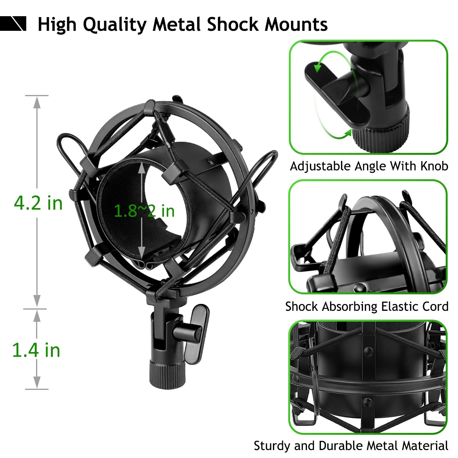 Supporto Microfonico da Tavolo AT2020 Migliorato con Supporto Antiurto e Paravento in Cchiuma per Microfono a Condensatore Audio Technica AT2020 AT2020USB+ AT2035 ATR2500