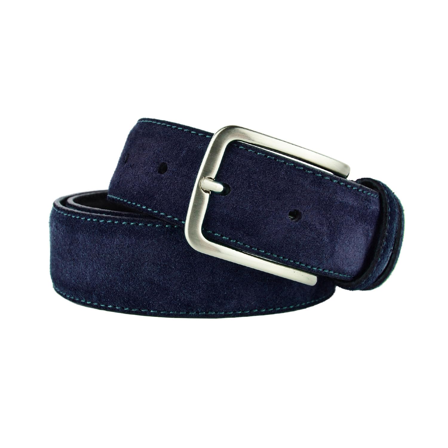 Cinturón de Gamuza para Hombre y Mujer, Piel Auténtica, Made in Italy, Ajustable