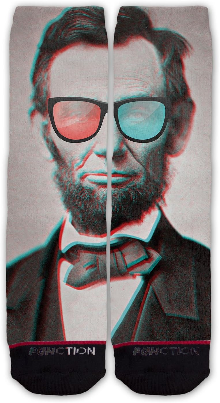 Function - Abe Lincoln 3d Glasses Fashion Socks