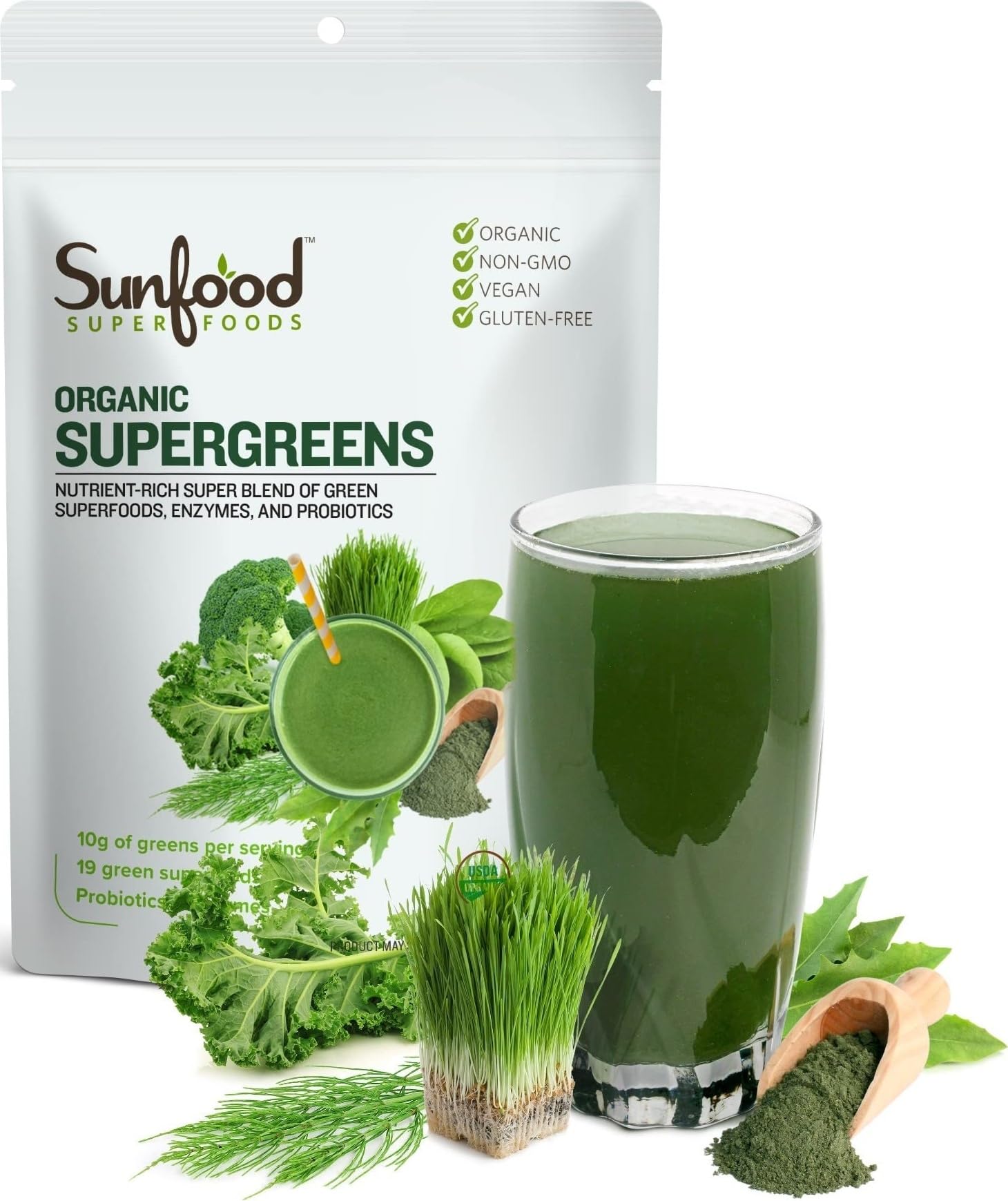 Sunfood Superfoods Organic Supergreens Blend