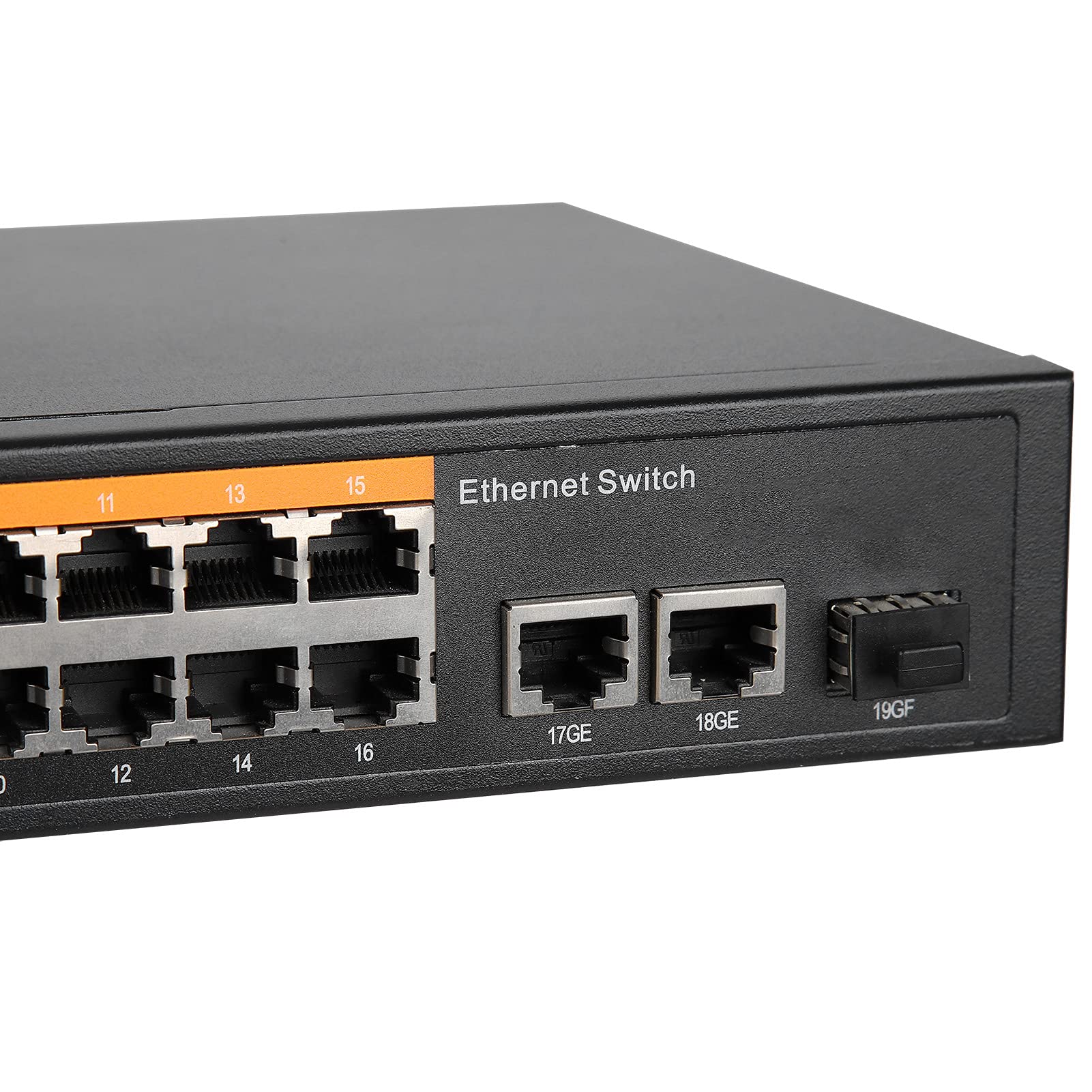 Zunate Switch Ethernet, 16 Porte 10/100M RJ45 2 Uplink Gigabit (Unione