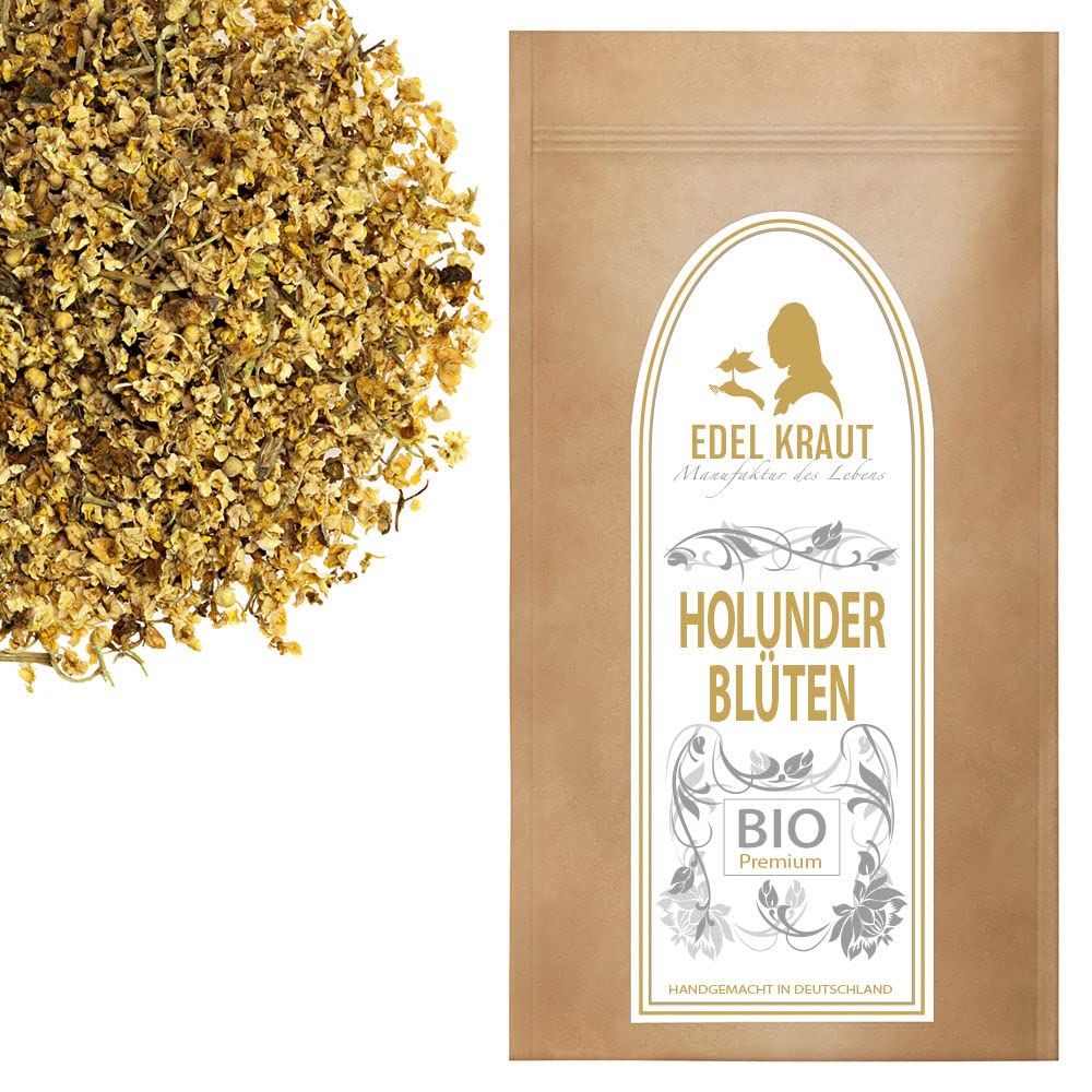 EDEL KRAUT | BIO HOLUNDER-BLÜTEN TEE geschnitten - Premium - organic elder flowers cut 1000g