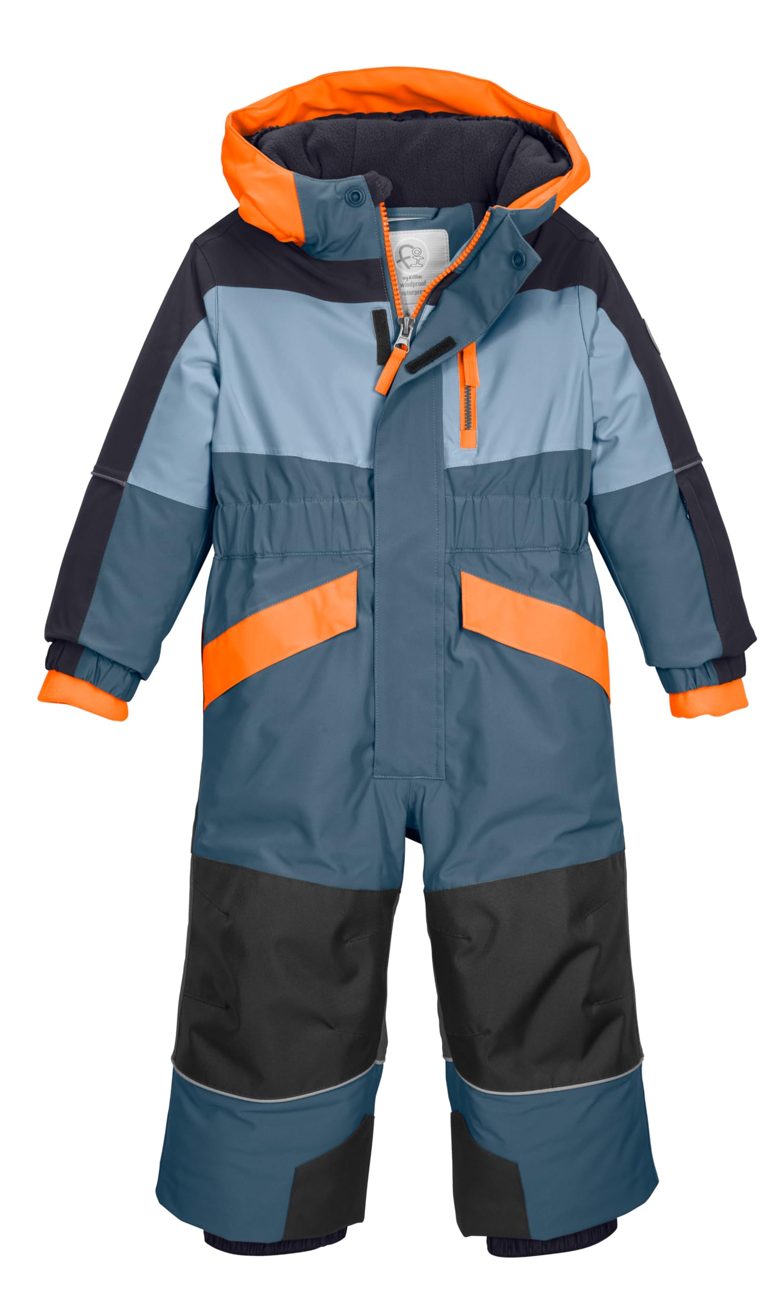 first instinct by killtec FISW 47 MNS ONPC 43394-000 Children's Ski Overall with Hood Denim Dark Petrol 98/104